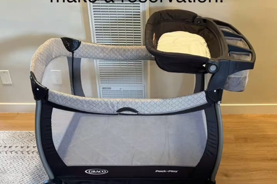 Pack n play is provided by request only at the time of booking