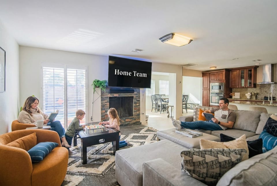 Popcorn? Check. Cozy vibes? Check. Endless relaxation? Double check. Our living room is your go-to spot for good times and unwinding in style.