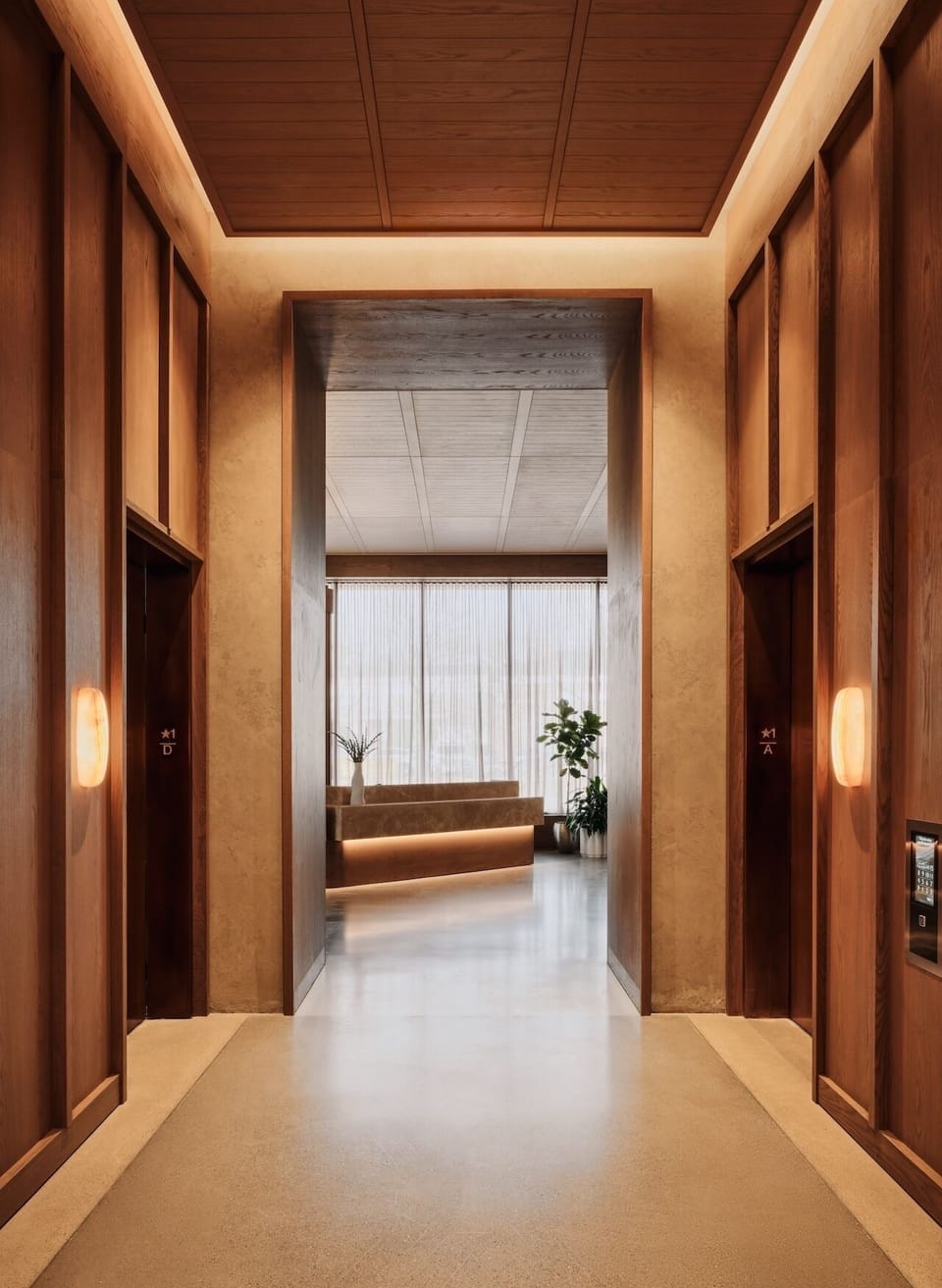 Glide upstairs effortlessly via quiet elevators and calm hallways.
