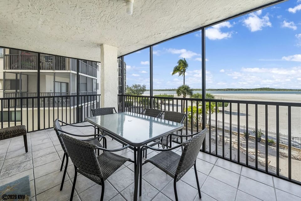 Hello Sunshine! Fabulous Gulf View from your Screened In Lanai at Carlos Pointe 221!
