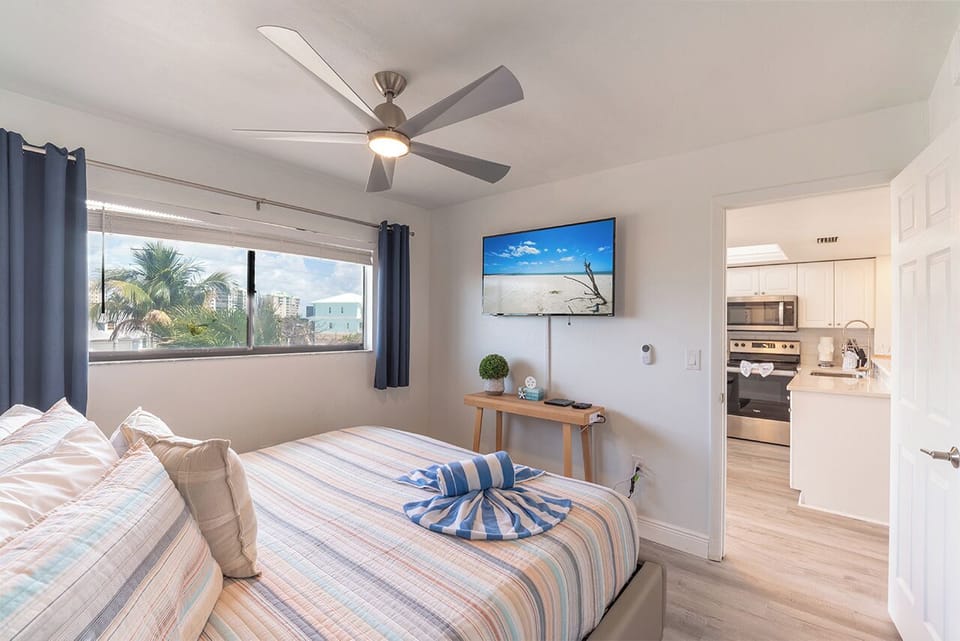 Guest Bedroom features its own TV