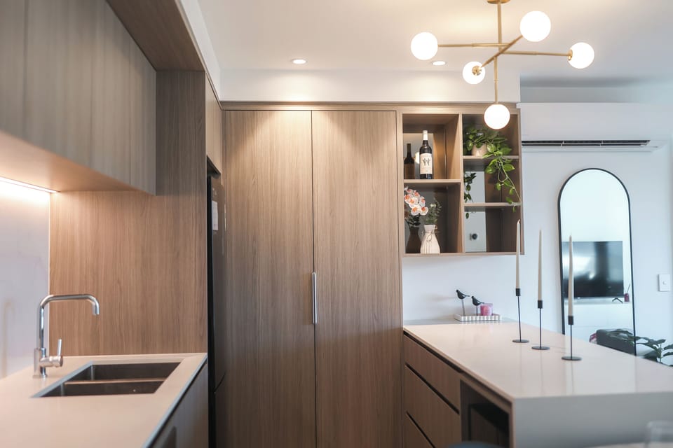Built-in wardrobe and storage area