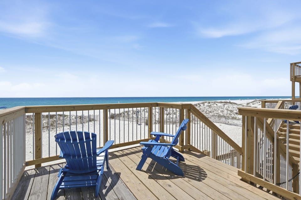 Community lounge area by the beach