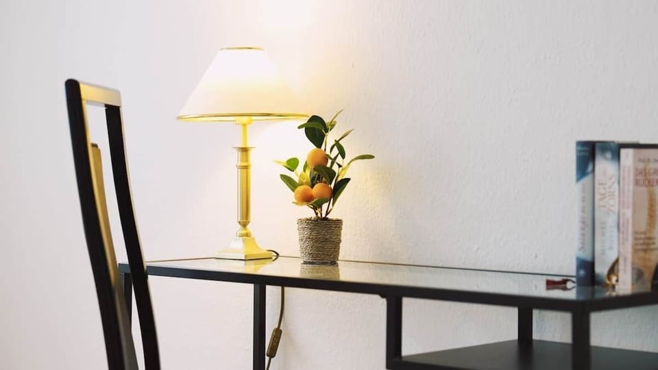 Praktischer Arbeitsplatz mit Tageslicht – ideal für konzentriertes Arbeiten oder kreative Pausen.