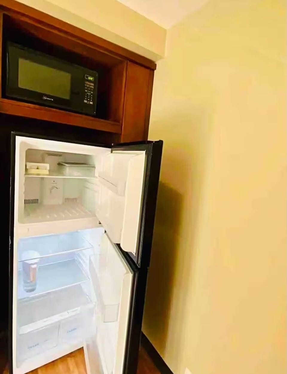 full size fridge and microwave. 