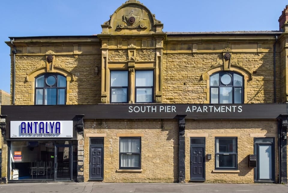 Stay at the striking South Pier Apartments, a characterful Blackpool landmark.