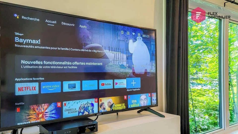 Télévision intelligente de 50 po avec vos applications préférées : Netflix, Youtube, Prime Video...