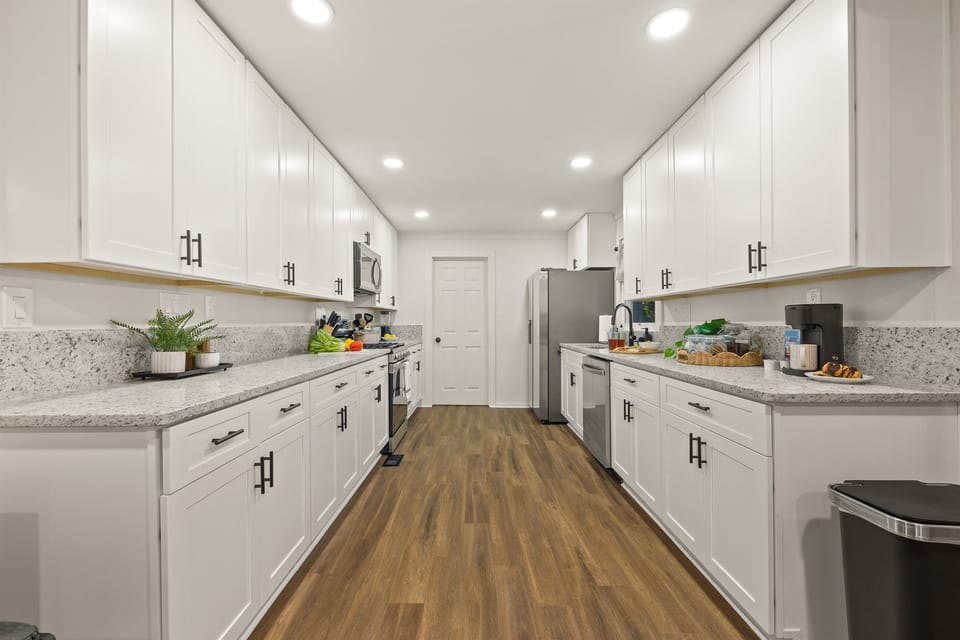 Step into your spacious kitchen - fully stocked with stainless steel appliances.