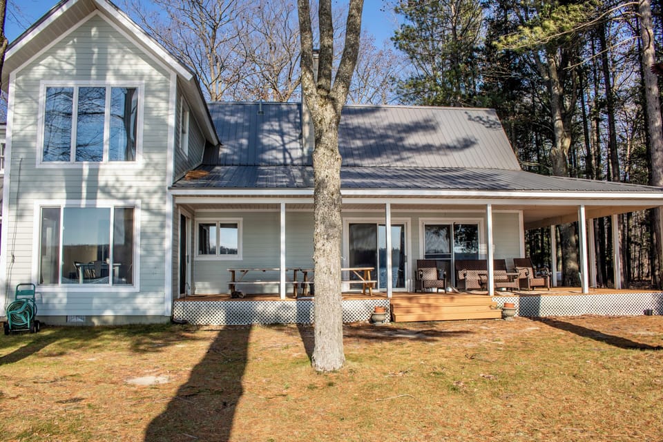 Exterior - This is the rear side of the home facing Bass Lake.