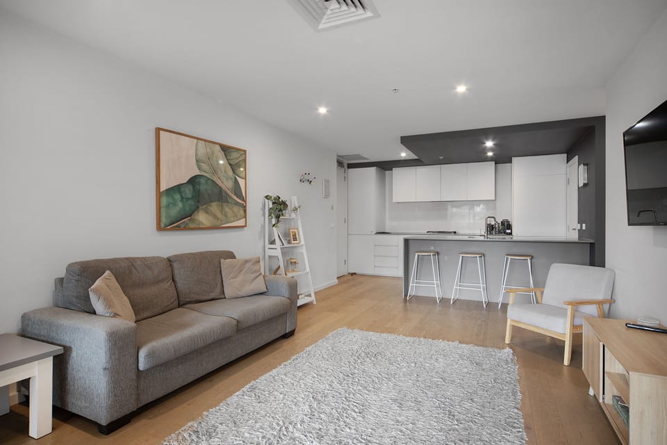 Open plan living and kitchen area