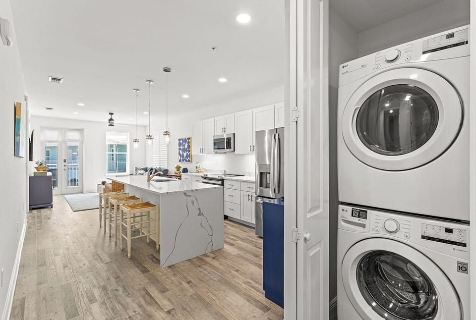 Gulf Place Residences 110 Kitchen and Laundry