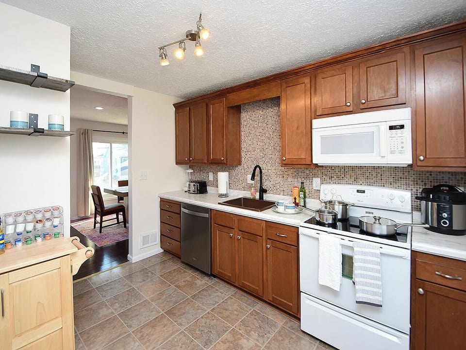 Fully stocked kitchen with all amenities for your comfort.