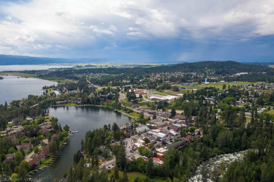 
Aerial of Bigfork Bay and Flathead Lake