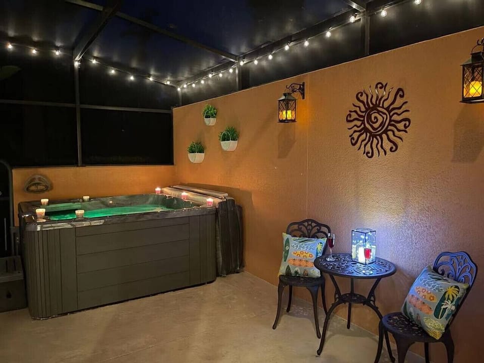 Indoor spa tub