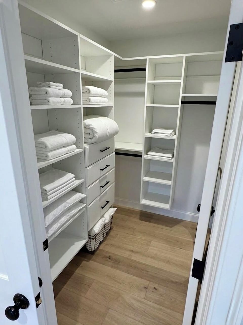 Master bedroom; walk-in closet