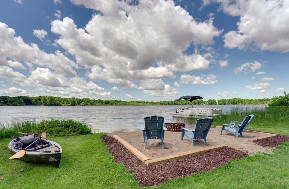 Waterfront Seating Area | Fire Pit & Relaxing Lakefront