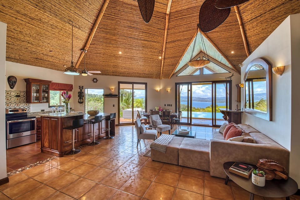 The view through the patio doors from the main living area.