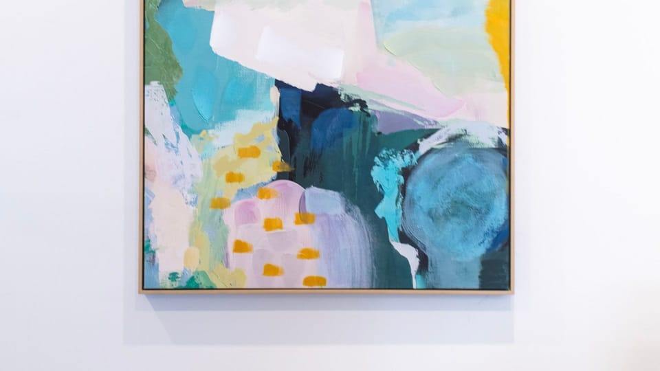 Designer art feature adding a contemporary touch.