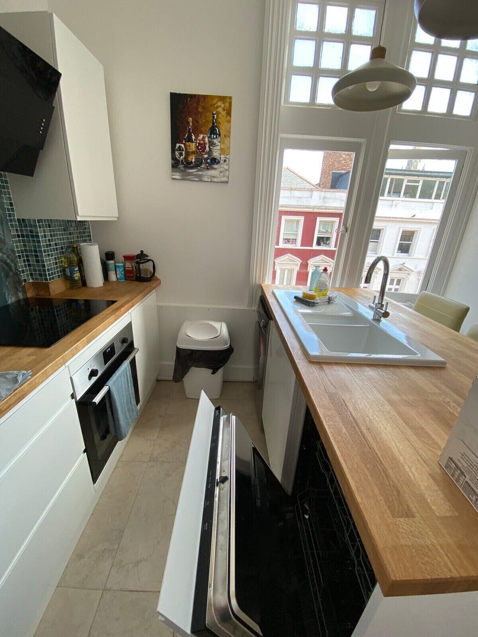 Dishwasher and oven