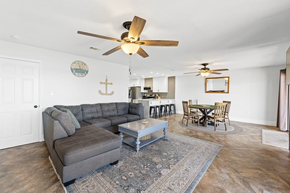 Living Area - Water Views - Deck Access - Smart TV - Electric Fireplace
