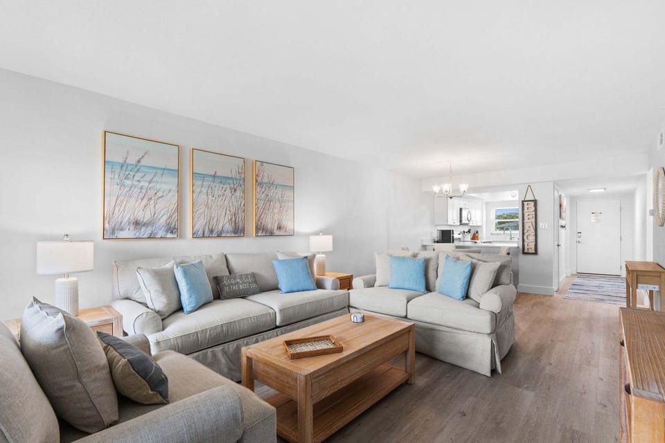 Living Area | Open to Kitchen and Balcony