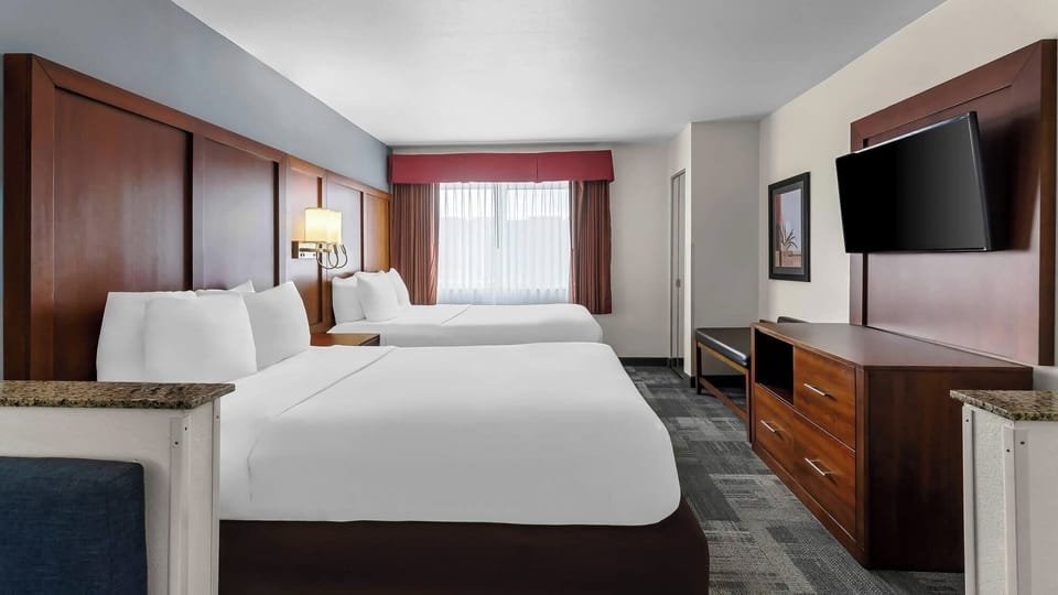 Stretch out comfortably with two plush beds and roomy walkways.