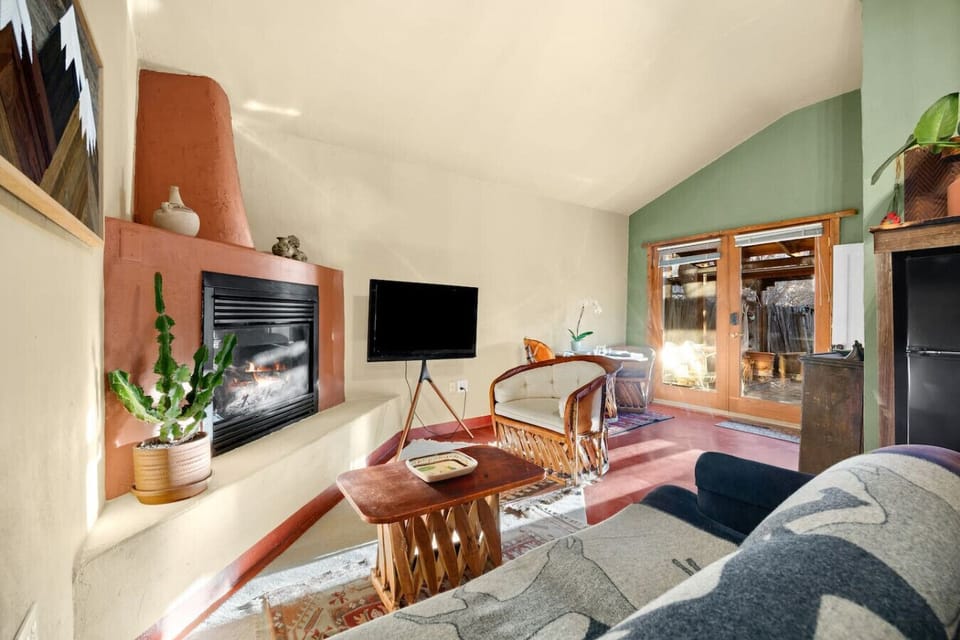 Casita living room with stylish western flare, flooded with natural light!