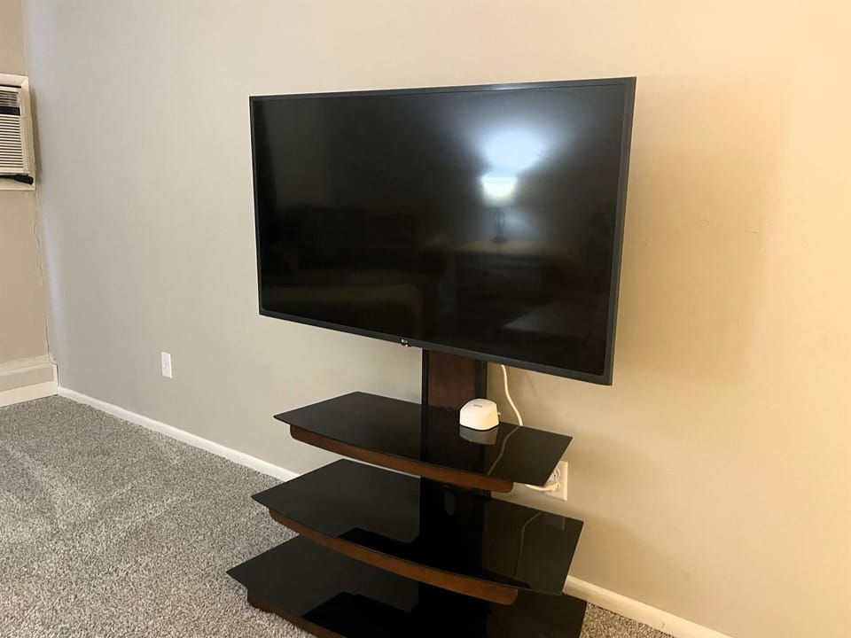 Living room with 50" Smart TV