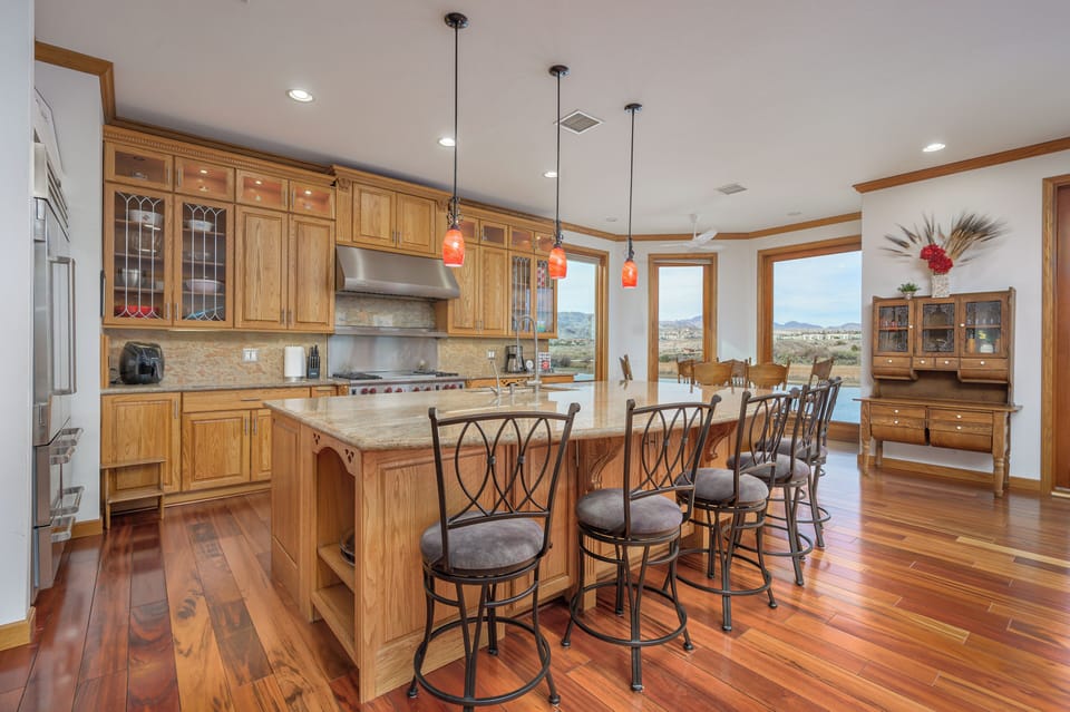 Kitchen equipped with Sub Zero and Wolf appliances