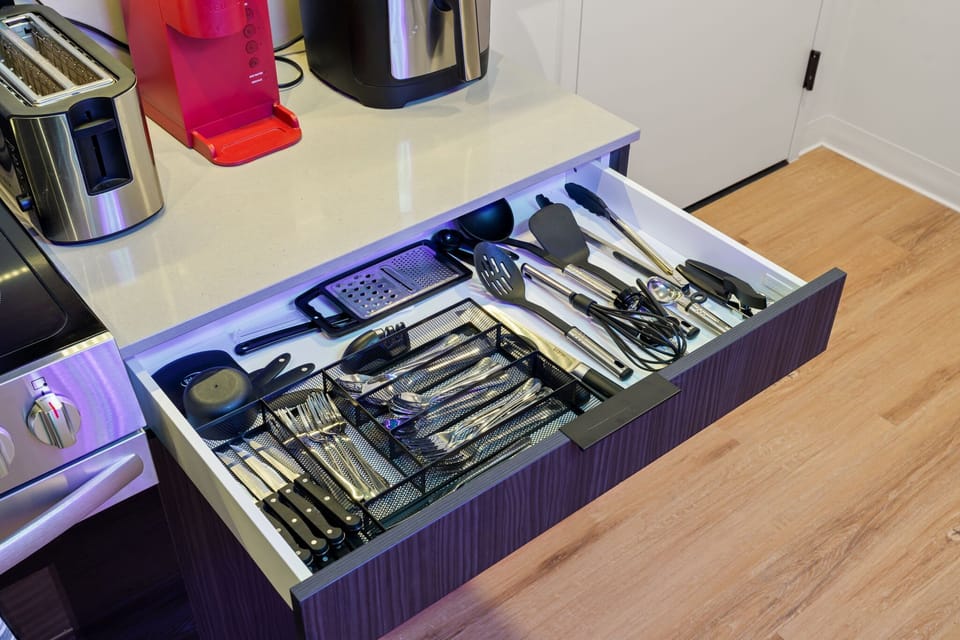 Well-organized cutlery drawer makes cooking & dining feel effortless