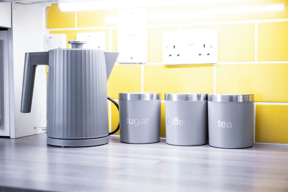 Coffee, tea sugar provided