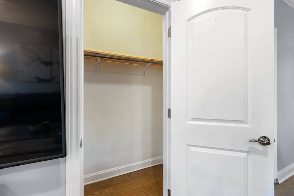 Hallway storage area offering a clean, organized transition space