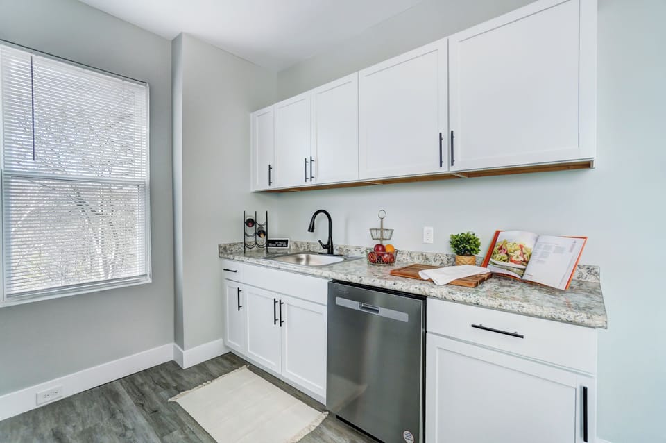 Clean, modern kitchen with sleek finishes.