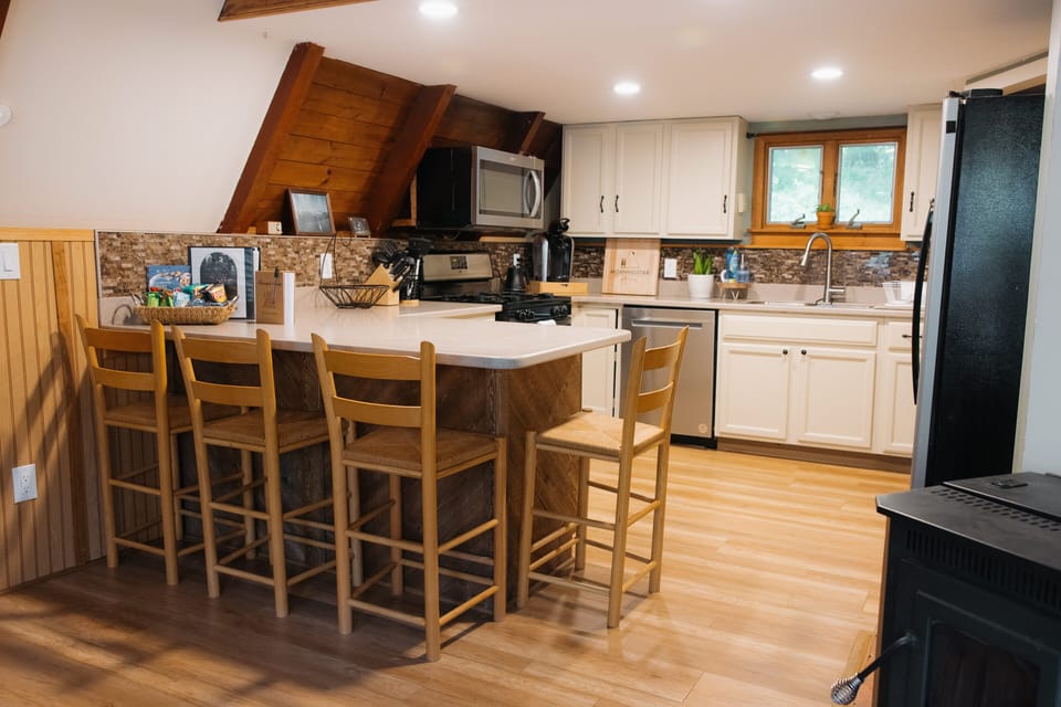 Enjoy the convenience and cost savings of a full sized kitchen