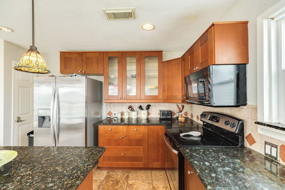 Abundant storage space in the kitchen