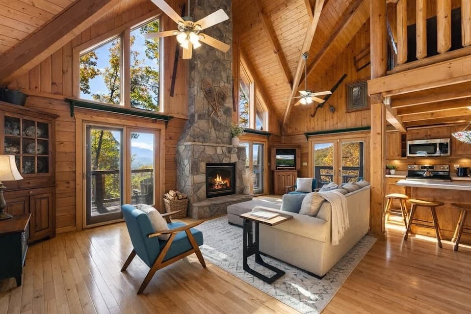 After a full day exploring, this fireside nook offers the kind of comfort that makes staying in just as appealing as heading out.