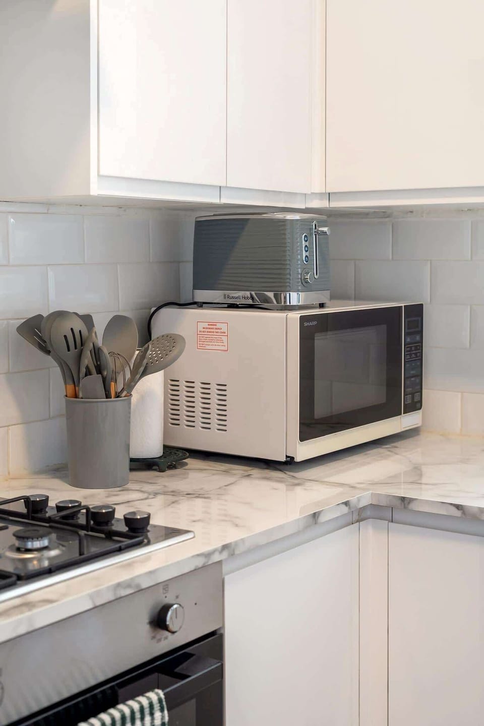 Kitchen stocked with all essentials for daily use