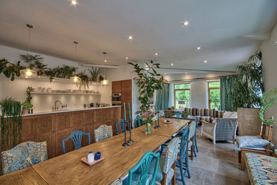 The dining table at Olive Orchard, Cotswolds