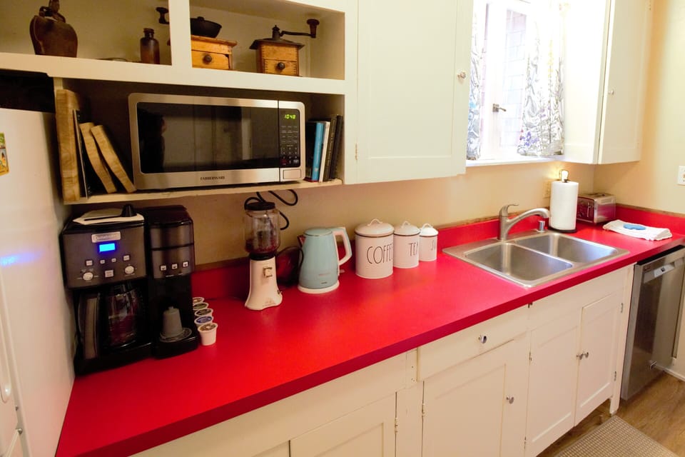 Kitchen with microwave and dishwasher