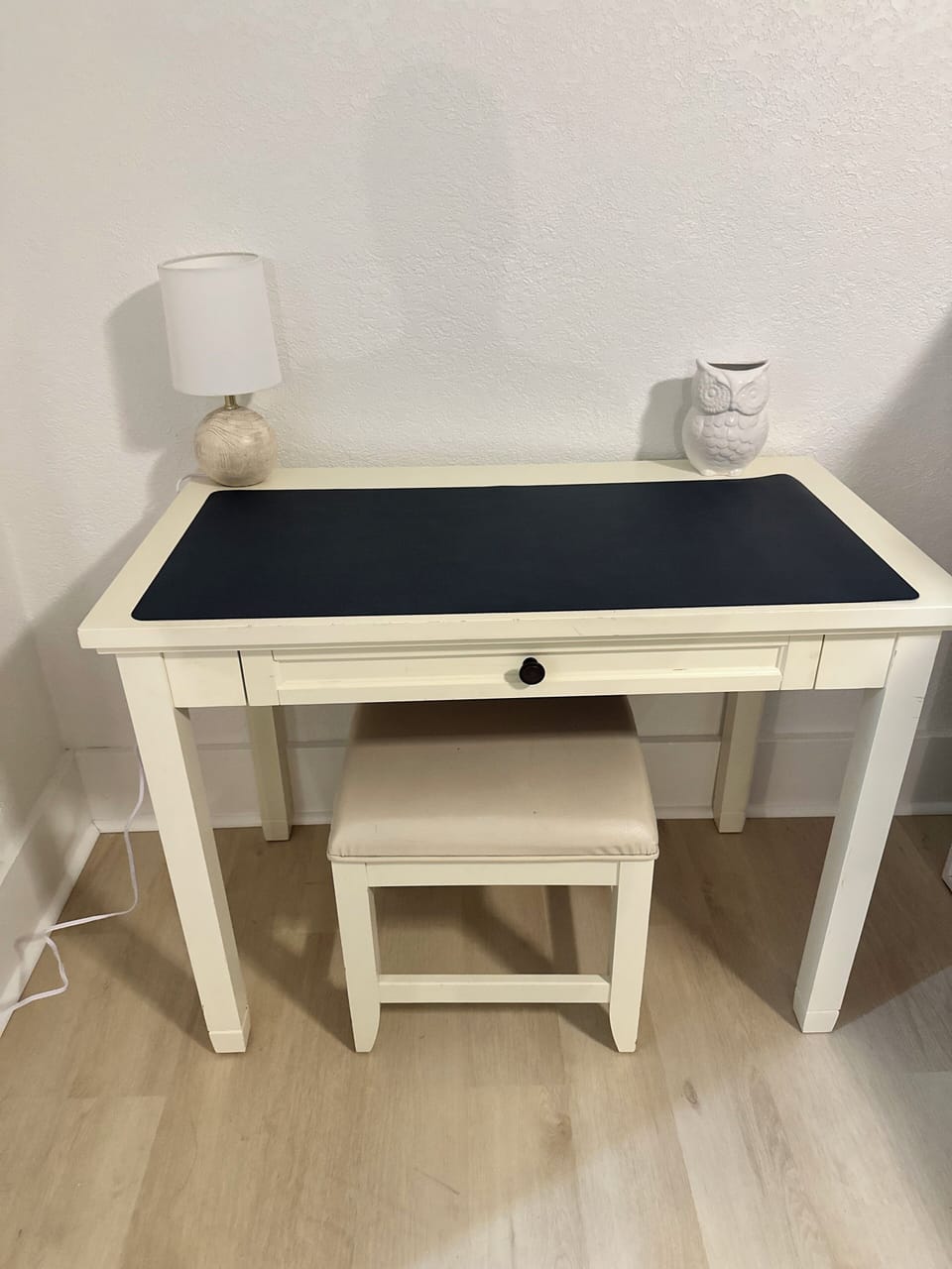 Work area with desk.