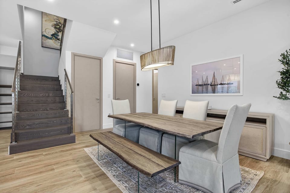 Dining table with seating for 6 