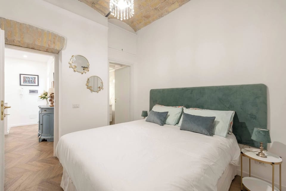 Bedroom with bathroom in suite.