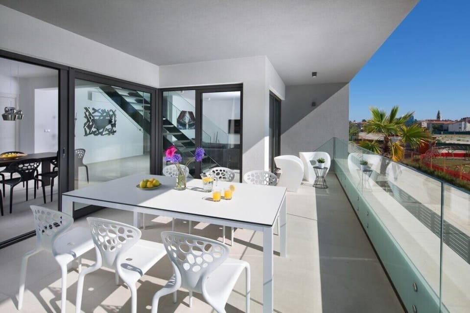 Outside dining area on the balcony