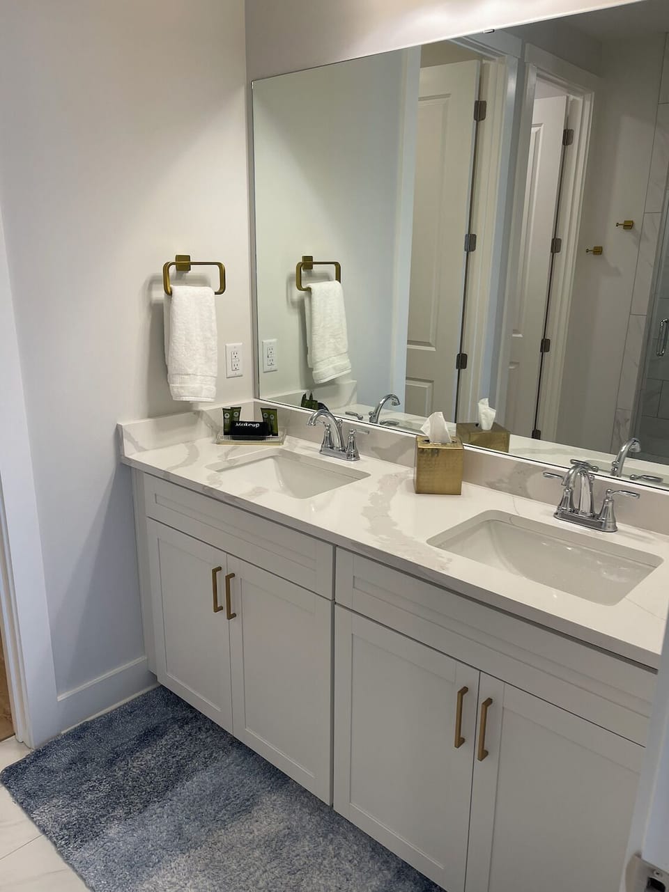 Master bathroom double vanity 