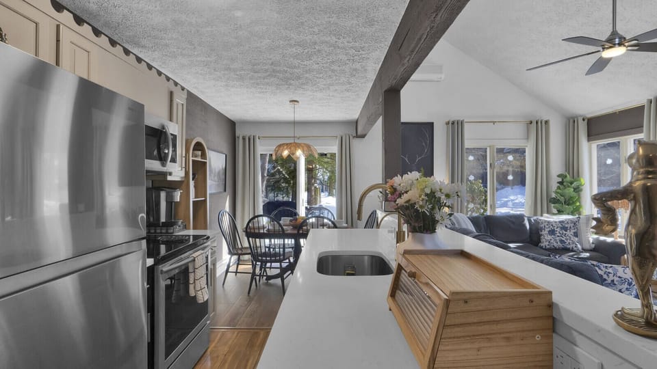 The kitchen view.