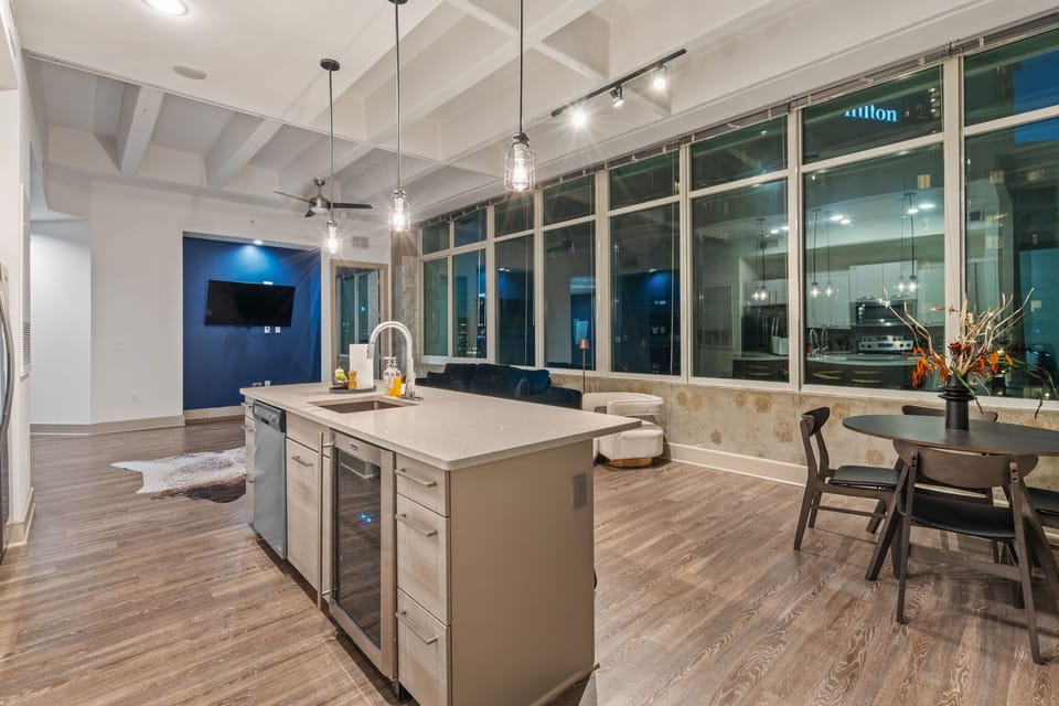 Gather around the kitchen island for easy meals, conversation, or planning the day ahead. A functional centerpiece that makes shared moments feel natural and keeps everything within reach.