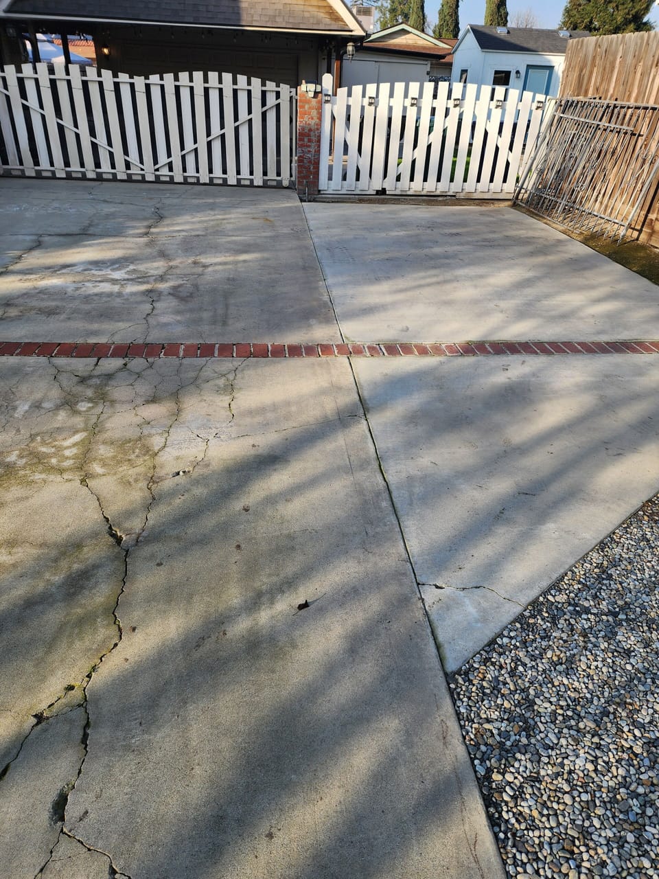 Designated parking space is on the right side of the driveway labeled Air BnB