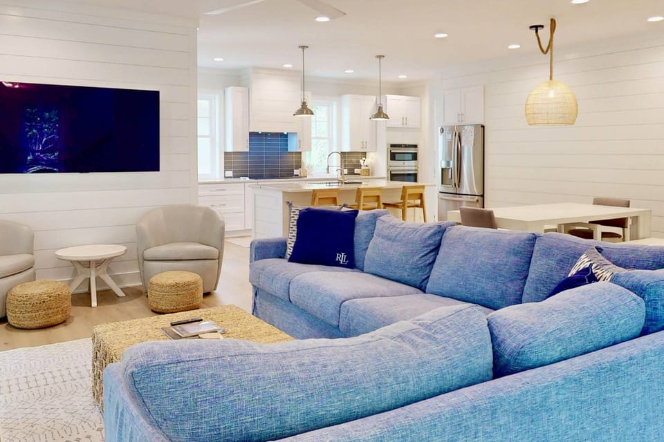 Catch the game or your favorite movie on the sectional in the comfortable living room