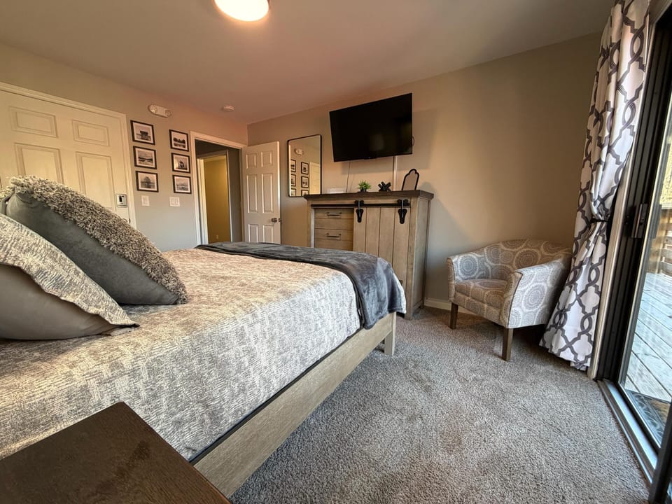 Enjoy your favorite shows and movies right from the comfort of this bedroom.