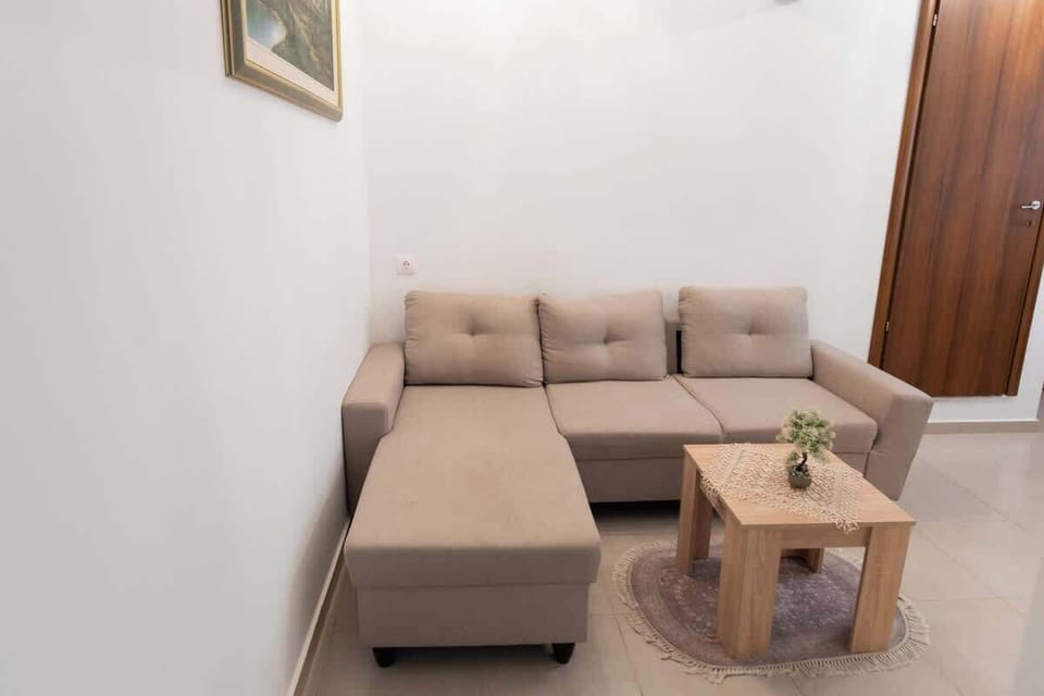 Cozy lounge space with minimal décor.